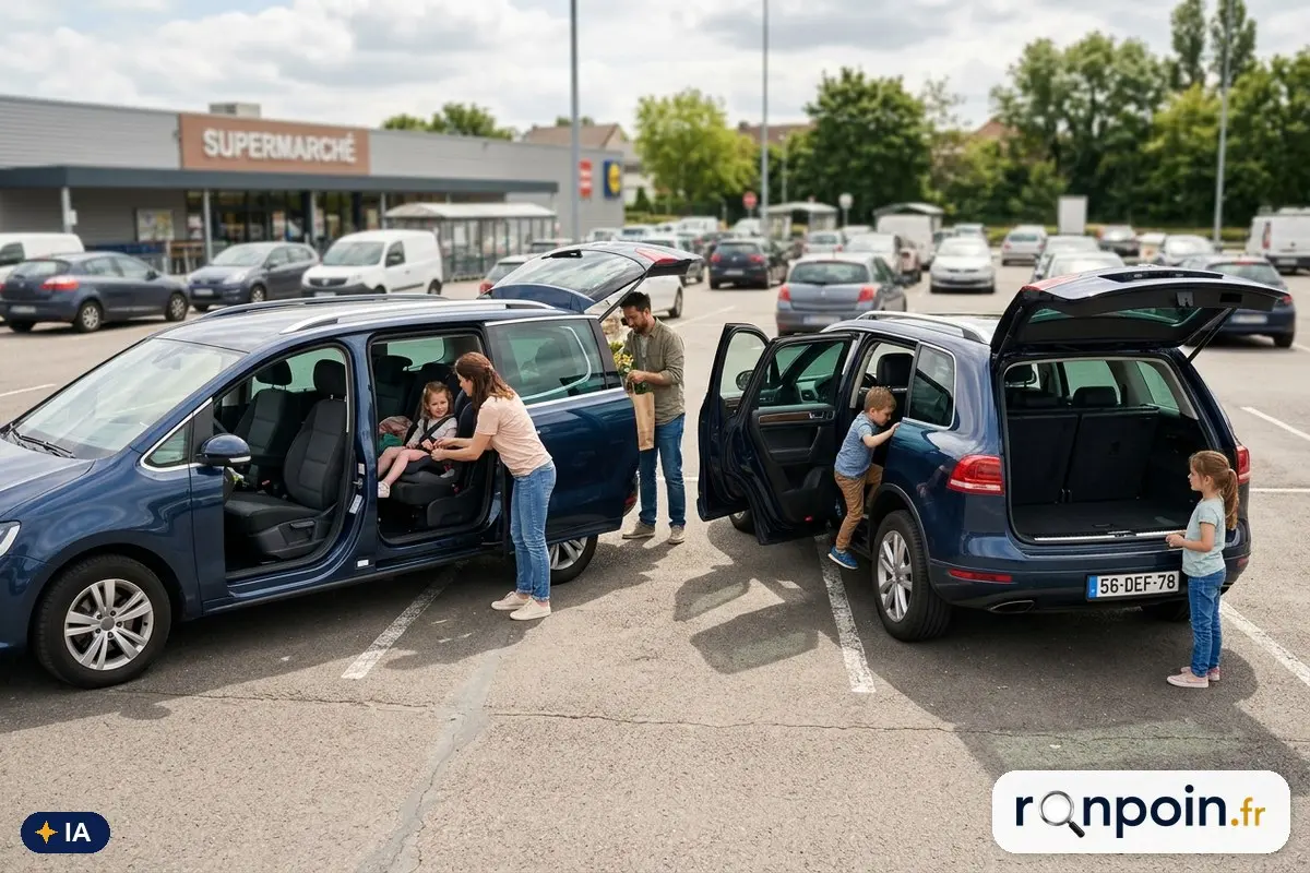 Image gĂ©nĂ©rĂ©e par intelligence artificielle Monospace ou SUV 7 places ? â illustration gĂ©nĂ©rĂ©e par IA